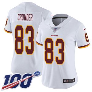 Commanders #83 Jamison Crowder White Women's Stitched NFL 100th Season Vapor Limited Jersey