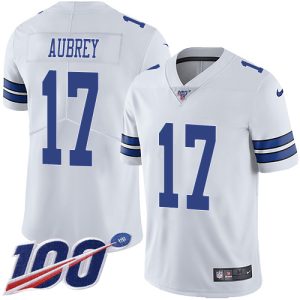 Cowboys #17 Brandon Aubrey White Men's Stitched NFL 100th Season Vapor Untouchable Limited Jersey