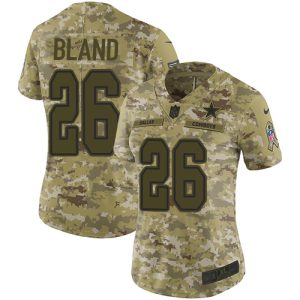 Cowboys #26 DaRon Bland Camo Women's Stitched NFL Limited 2018 Salute to Service Jersey