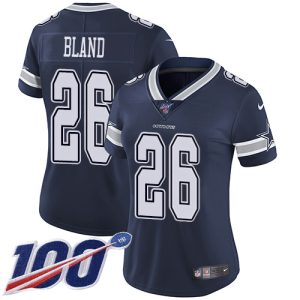 Cowboys #26 DaRon Bland Navy Blue Team Color Women's Stitched NFL 100th Season Vapor Untouchable Limited Jersey