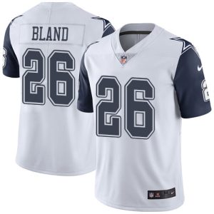 cowboys #26 daron bland white men's stitched nfl limited rush cheap jersey