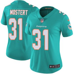 dolphins #31 raheem mostert aqua green team color women's stitched nfl 100th season vapor untouchable limited wholesale jersey