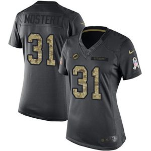 dolphins #31 raheem mostert black women's stitched nfl limited 2016 salute to service limited jersey