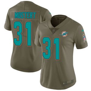 replica Dolphins #31 Raheem Mostert Olive Women's Stitched NFL Limited 2017 Salute To Service Jersey