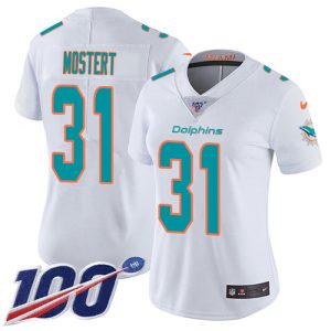 dolphins #31 raheem mostert white women's stitched nfl 100th season vapor untouchable limited wholesale jersey