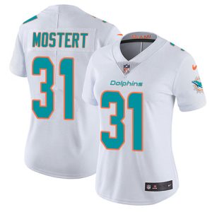 wholesale Dolphins #31 Raheem Mostert White Women's Stitched NFL Vapor Untouchable Limited Jersey