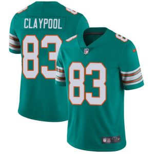 dolphins #83 chase claypool aqua green alternate men's stitched nfl vapor untouchable limited limited jersey