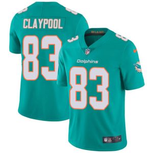 limited Dolphins #83 Chase Claypool Aqua Green Team Color Men's Stitched NFL Vapor Untouchable Limited Jersey