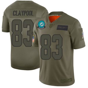 authentic Dolphins #83 Chase Claypool Camo Men's Stitched NFL Limited 2019 Salute To Service Jersey