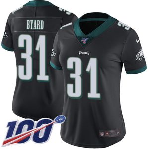 Eagles #31 Kevin Byard Black Alternate Women's Stitched NFL 100th Season Vapor Untouchable Limited Jersey