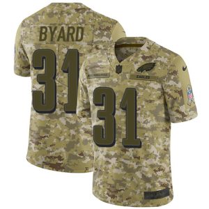 eagles #31 kevin byard camo men's stitched nfl limited 2018 salute to service replica jersey