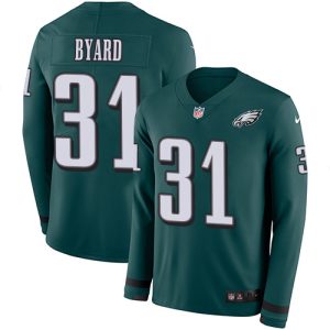 wholesale Eagles #31 Kevin Byard Green Team Color Men's Stitched NFL Limited Therma Long Sleeve Jersey