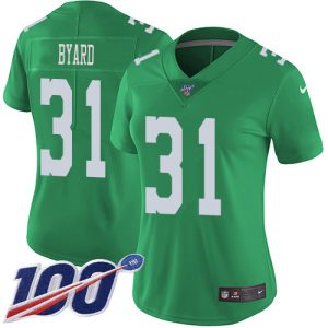 wholesale Eagles #31 Kevin Byard Green Women's Stitched NFL Limited Rush 100th Season Jersey