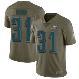 eagles #31 kevin byard olive men's stitched nfl limited 2017 salute to service wholesale jersey