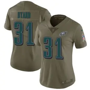 Eagles #31 Kevin Byard Olive Women's Stitched NFL Limited 2017 Salute To Service Jersey