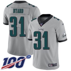 eagles #31 kevin byard silver men's stitched nfl limited inverted legend 100th season wholesale jersey