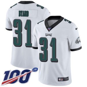 Eagles #31 Kevin Byard White Men's Stitched NFL 100th Season Vapor Untouchable Limited Jersey