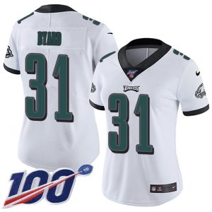 eagles #31 kevin byard white women's stitched nfl 100th season vapor untouchable limited cheap jersey