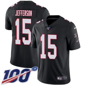 Falcons #15 Van Jefferson Black Alternate Men's Stitched NFL 100th Season Vapor Untouchable Limited Jersey