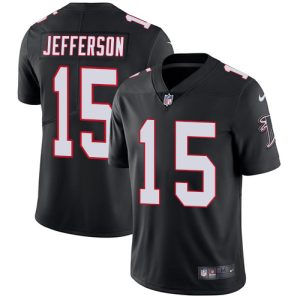 wholesale Falcons #15 Van Jefferson Black Alternate Men's Stitched NFL Vapor Untouchable Limited Jersey