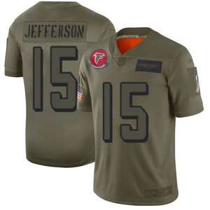 Falcons #15 Van Jefferson Camo Men's Stitched NFL Limited 2019 Salute To Service Jersey