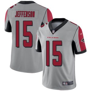 Falcons #15 Van Jefferson Silver Men's Stitched NFL Limited Inverted Legend Jersey