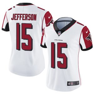 falcons #15 van jefferson white stitched women's nfl vapor untouchable limited wholesale jersey