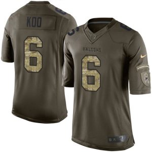 Falcons #6 Younghoe Koo Green Stitched Youth NFL Limited 2015 Salute to Service Jersey