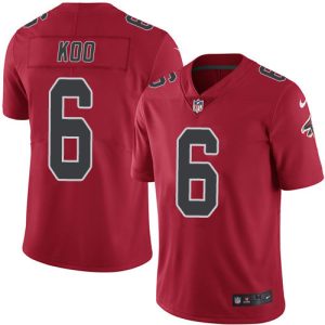 falcons #6 younghoe koo red men's stitched nfl limited rush cheap jersey