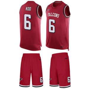 falcons #6 younghoe koo red team color men's stitched nfl limited tank top suit wholesale jersey