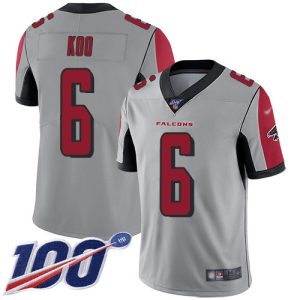 cheap Falcons #6 Younghoe Koo Silver Men's Stitched NFL Limited Inverted Legend 100th Season Jersey