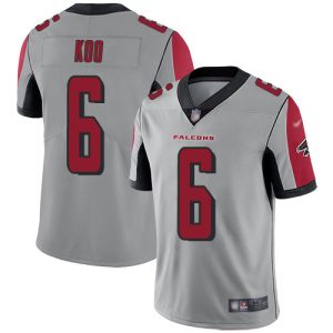 Falcons #6 Younghoe Koo Silver Stitched Youth NFL Limited Inverted Legend Jersey