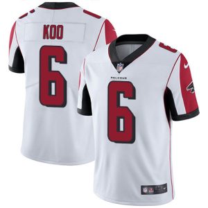 Falcons #6 Younghoe Koo White Men's Stitched NFL Vapor Untouchable Limited Jersey