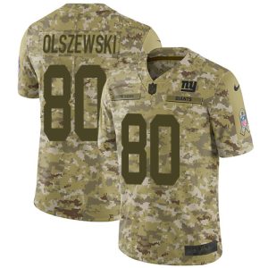 Giants #80 Gunner Olszewski Camo Men's Stitched NFL Limited 2018 Salute To Service Jersey