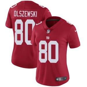 Giants #80 Gunner Olszewski Red Alternate Women's Stitched NFL Vapor Untouchable Limited Jersey