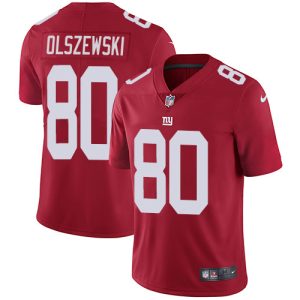 customized Giants #80 Gunner Olszewski Red Alternate Youth Stitched NFL Vapor Untouchable Limited Jersey