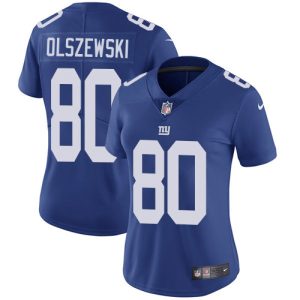 wholesale Giants #80 Gunner Olszewski Royal Blue Team Color Women's Stitched NFL Vapor Untouchable Limited Jersey