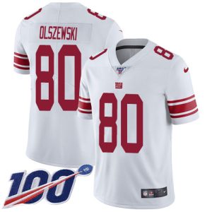 giants #80 gunner olszewski white men's stitched nfl 100th season vapor untouchable limited cheap jersey