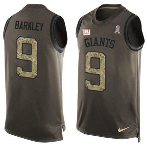 giants #9 matt barkley green men's stitched nfl limited salute to service tank top wholesale jersey