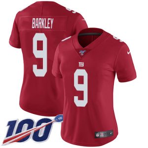 wholesale Giants #9 Matt Barkley Red Alternate Women's Stitched NFL 100th Season Vapor Untouchable Limited Jersey