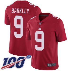 limited Giants #9 Matt Barkley Red Men's Stitched NFL Limited Inverted Legend 100th Season Jersey