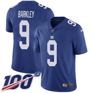 giants #9 matt barkley royal blue team color men's stitched nfl 100th season vapor untouchable limited wholesale jersey