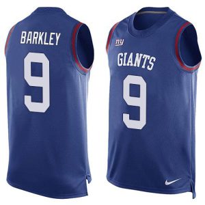 giants #9 matt barkley royal blue team color men's stitched nfl limited tank top cheap jersey