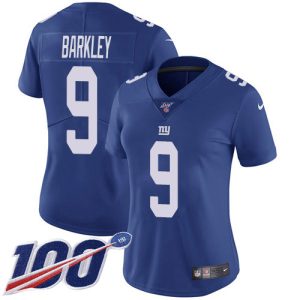 Giants #9 Matt Barkley Royal Blue Team Color Women's Stitched NFL 100th Season Vapor Untouchable Limited Jersey