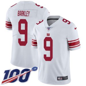 Giants #9 Matt Barkley White Men's Stitched NFL 100th Season Vapor Untouchable Limited Jersey