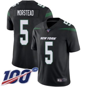 cheap Jets #5 Thomas Morstead Black Alternate Men's Stitched NFL 100th Season Vapor Untouchable Limited Jersey