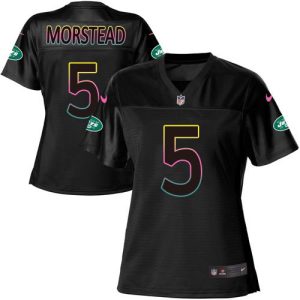 cheap Jets #5 Thomas Morstead Black Women's NFL Fashion Game Jersey