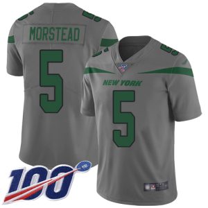 Jets #5 Thomas Morstead Gray Men's Stitched NFL Limited Inverted Legend 100th Season Jersey