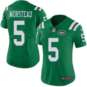 jets #5 thomas morstead green women's stitched nfl limited rush cheap jersey