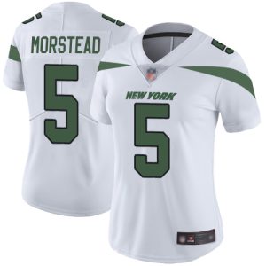 jets #5 thomas morstead white women's stitched nfl vapor untouchable limited wholesale jersey